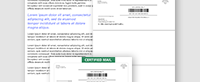 Certified Self Mailer 8.5 x 11